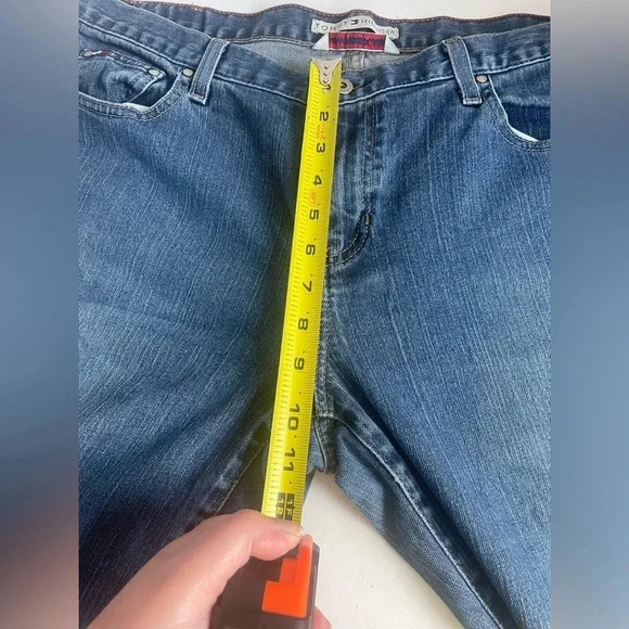 Tommy Hilfiger Low Rise Bootcut Y2K Trendy Dark Wash Jeans Plus Size 14 2006 093 - Picture 6 of 11